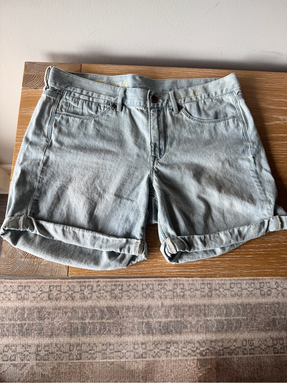 MADEWELL High Rise 100% Cotton Lightweight Denim Cutoff Shorts Size 29 EUC